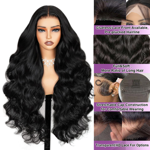 Perruques bouclées et ondulées en cheveux humains bruts, prédécoupées 13x4, sans colle, avec dentelle HD, 100% cheveux naturels, pré-épilées, prêtes à porter - Product Image 2