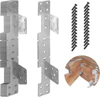 Connecteur de limon d'escalier de pont en acier noir réglable en zinc galvanisé Sangles d'attache Support de connexions de bande de roulement Support zingué