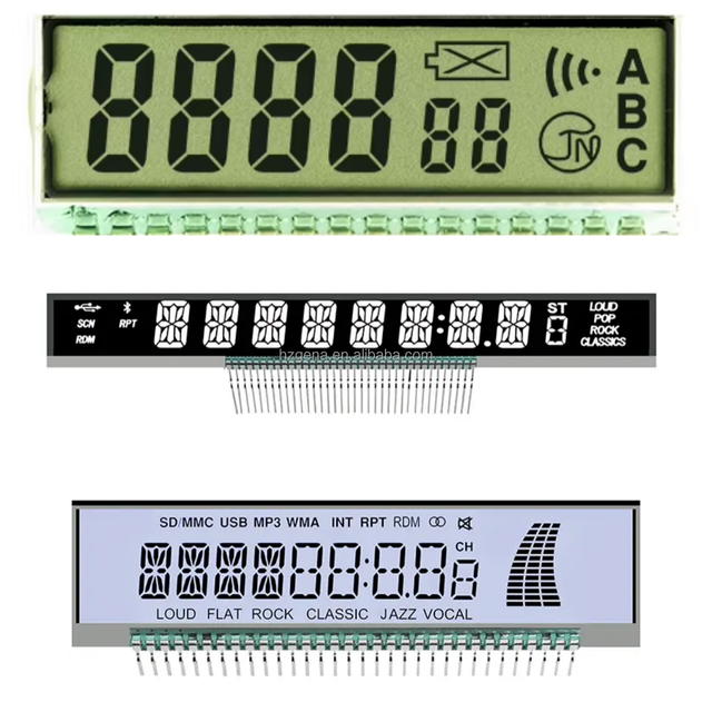 Customizable Automotive Instrument TN HTN STN VA BTN Segment LCD Display Module with Cog COB Display Module Round Touch Display