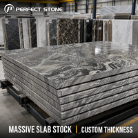 Dalle de marbre violet Kinawa PerfectStone à veines ondulées spectaculaires pour la décoration des sols et des murs extérieurs de villas