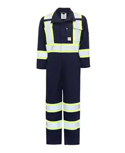 FR Coverall High Visibility Flame Resistant/Fire Retardant High Vis Coveralls with 4inch Reflective Taps