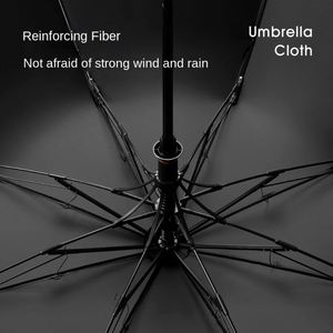 Grand parapluie automatique pliable pour homme, à double pliage, avec crochet anneau, personnalisable, pour voyage, protection solaire, revêtement noir, vente en gros - Product Image 4
