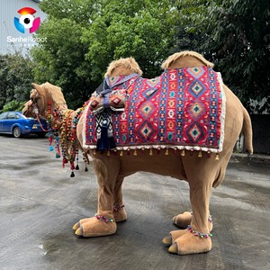 Costume de mascotte de <span class=keywords><strong>chameau</strong></span> réaliste pour 2 personnes, tenue d'animal mécanique du désert pour location de divertissement en parc d'attractions - Product Image 4