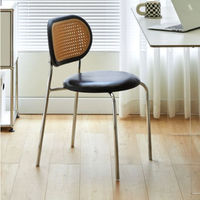 Chaises de salle à manger empilables, pieds en métal, sièges en PU, chaises pour restaurants et cafés