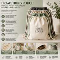 Pochette à cordon personnalisée ZEHUI, écologique, en velours, pour bijoux, petit sac de rangement pour emballage, utilisation en salle de sport