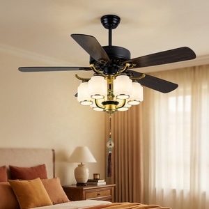 Ventilador de Techo de 52 Pulgadas, Estilo Tradicional, Interior/Exterior, Eléctrico, con Control Remoto y por Aplicación, Decorativo, de Madera Contrachapada, con 5 Aspas de Metal - Product Image 2