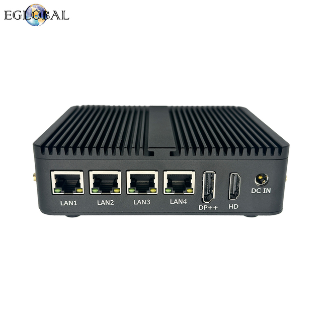 Eglobal Pfsense Firewall Mini Server PC C-Eleron J6412 12th N100 Quad-Core Processor 4 Ethernet Ports DDR4 US/EU Linux Pocket