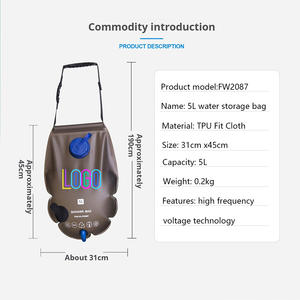 Offre Spéciale 5L TPU Portable Sac De <span class=keywords><strong>Douche</strong></span> En Plein Air Pliable Pression Réservoir Chauffé Solaire pour Camping pour Suspendre Bain Parfait - Product Image 2