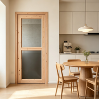 Factory Wholesale Solid Fir Solid Wood Screen Door Bulk Supply Insect Proof Interior Timber Door