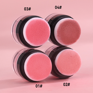 Poudre de fard à joues de maquillage pour le visage de poche rose imperméable de longue durée pigmentée en gros avec miroir bouffant - Product Image 2