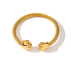 กำไลข้อมือแฟชั่น สแตนเลสสตีล 316L ชุบทอง PVD ทนทาน เป็นมิตรต่อสิ่งแวดล้อม - Product Image 2