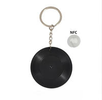 Брелок NFC в стиле Y2K: дизайнерский акриловый мини-брелок в виде виниловой пластинки, NFC-плеер, визитница, DIY-шарм, украшение, NFC-метка-стикер