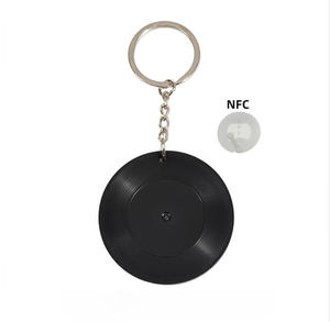 Llavero NFC de diseño Y2K con forma de mini disco de vinilo de acrílico, reproductor de música NFC, tarjeta de visita, dije DIY, joyería, etiqueta NFC adhesiva - Product Image 3