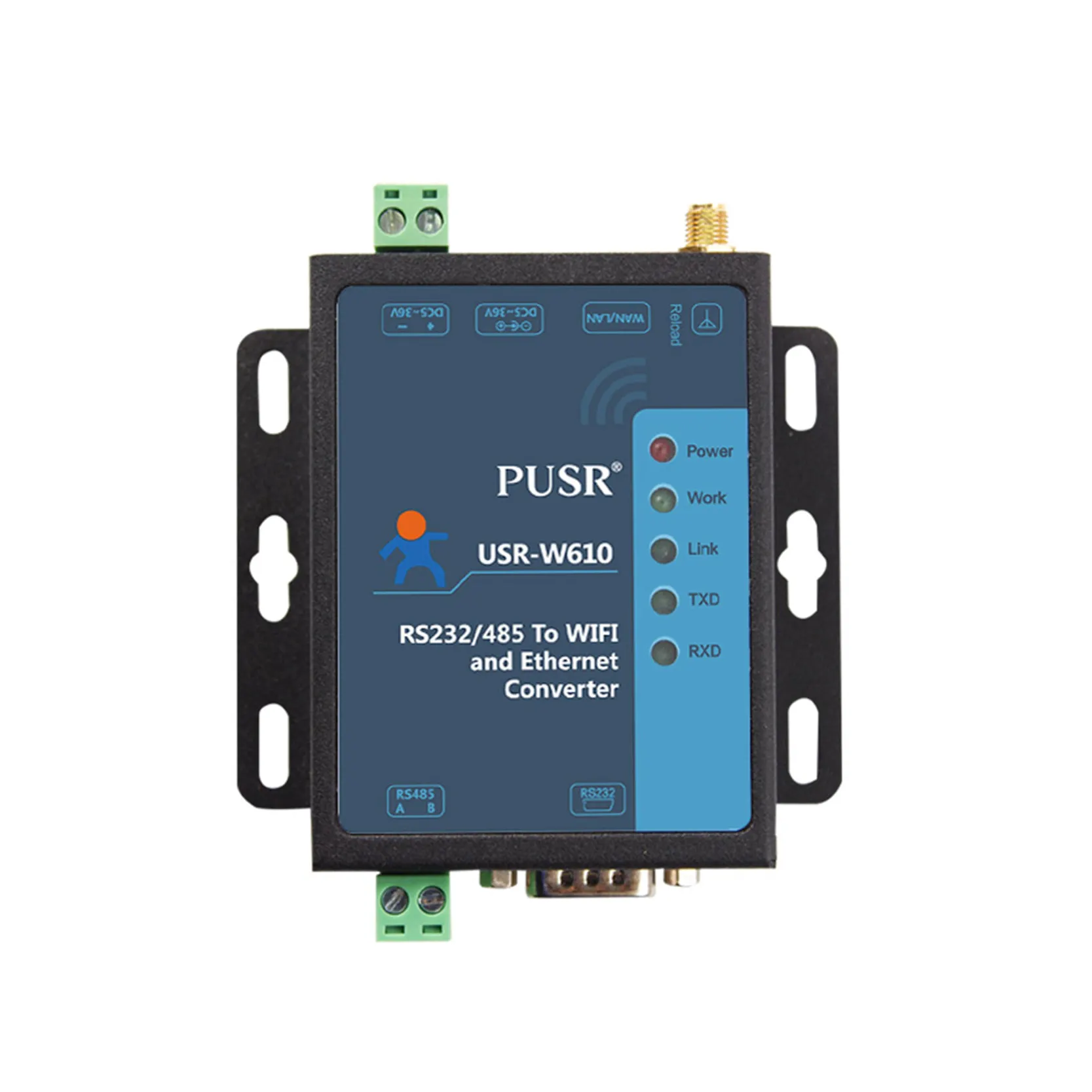 USR-W610 Industrial Serial RS232 RS485 para WiFi/Ethernet Conversor Serial Dispositivo Servidor Modbus RTU para TCP Gateway 1 Lan Portas