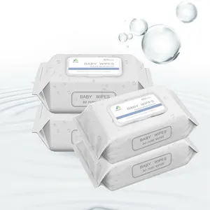 Grosir tisu kustom organik 80 buah Per kantong 40 GSM tisu sekali pakai Fribic non-tenun Biodegradable