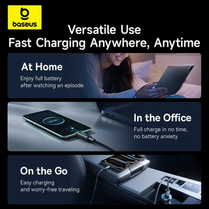 <span class=keywords><strong>Baseus</strong></span> Cable USB tipo C de <span class=keywords><strong>100W</strong></span> para Huawei P50 P40 Pro Honor 1M carga rápida 5A carga rápida USB C <span class=keywords><strong>cargador</strong></span> Cable de datos - Product Image 2