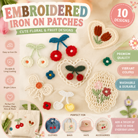 Patch brodé DIY en dentelle cerise, autocollants, accessoires pour cheveux, accessoires vestimentaires, logo brodé pour ordinateur