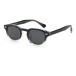 2025ユニセックス高級ラウンド偏光レンズサングラスレトロヴィンテージPC + CPメタルコアフレームブラックUV400アウトドアサングラス - Product Image 4