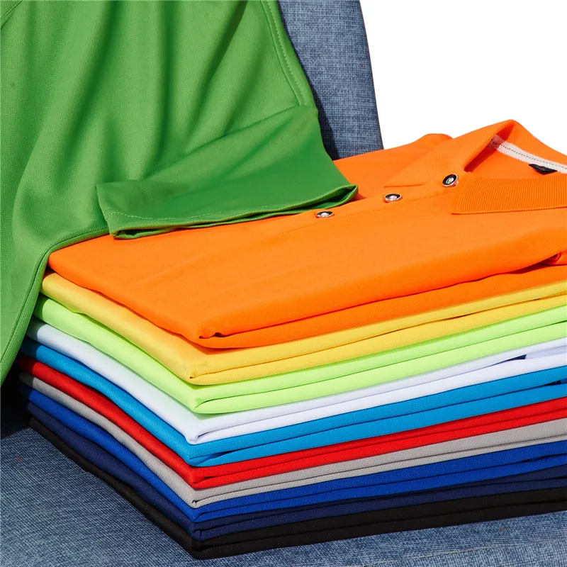 wholesale bulk lapel down collar rib solid color plain casual custom logo sportswear polo shirt polyester spandex kaos polos