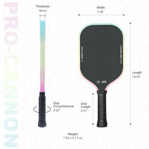 Paleta de Pickleball Portátil Ligera con Superficie de Fricción KVL de 16 mm, Aprobada por la USAPA, Sin Bordes, Diseño Innovador, Envío Inmediato - Product Image 4