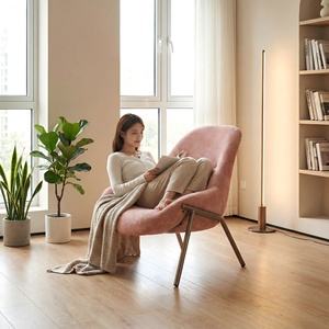 Luxury Modern Velvet Leather Accent <b>Chair</b> Iron Frame Powder Coated Legs Replaceable Cushion Customizable Color Living Room Hotel - Product Image 1