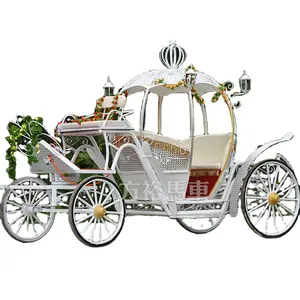 Yüksek kaliteli elektrikle çalışan at arabası ile elmas dekore kabak arabası