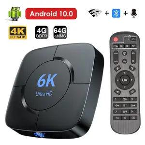 TV Box Android 2021 H616, TV Box Asisten Suara 6K 3D Wifi 2GB 4GB RAM 32G 64G Pemutar Media Cepat HD 10.0