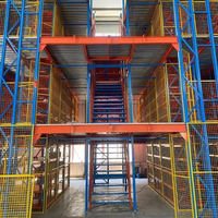 Mezzanine à structure en acier multi-niveaux à haute capacité de charge, rayonnage de mezzanine pour entrepôt industriel, ajout d'espace de stockage