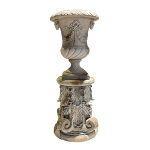 Factory European <strong>Retro</strong> Roman Column Flower Vase Magnesia Decoration Antique Style Pillar Plinth Home Mantel <strong>Decor</strong> - Product Image 1