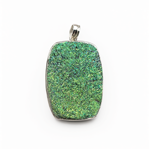 Colgante Druzy en Plata Alemana - Joyería de cristal/gema, regalo para el Día de la Madre/cumpleaños/compromiso/boda/aniversario - Product Image 2