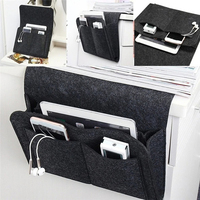 Sac de rangement en feutre pour chevet, organisateur de bureau, sac de canapé, télécommande de télévision, caddy suspendu, organisateur de rangement pour canapé, pochettes de rangement pour lit
