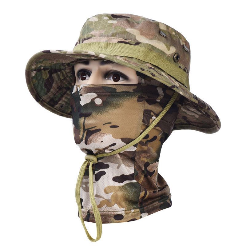 Costume de couleur CP [chapeau à bord rond + couvre-tête]