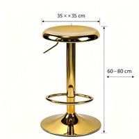 Tabourets de bar modernes et minimalistes en métal réglables avec pieds dorés pour îlot de cuisine, bar et salle à manger