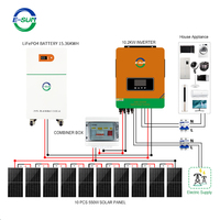 Système de batterie de stockage domestique E-SUN 15 kWh, système d'énergie solaire hybride 6,2 kW 10,2 kW, kit solaire complet