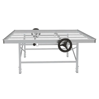 Système hydroponique Soteng Ebb Tide Flood Tray avec table roulante mobile et bacs de semis automatiques - Garantie 1 an, faible coût d'entretien