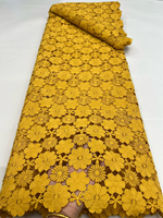 Nouveau design de tissu en dentelle guipure à cordon, tissu en filet à cordon pour vêtements de mariage et robes de fête pour filles