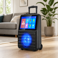 Enceinte trolley CSN-1704 10 pouces avec écran, enceinte professionnelle en bois de grande puissance pour extérieur, enceinte active pour karaoké