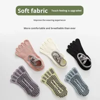 Calcetines de Yoga Antideslizantes Cortos con Patrón de Silicona para Prevenir Lesiones, Logotipo Personalizado, MOQ Bajo, Calcetines para Barre