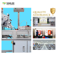Machine automatique de scellage d'angle et d'étiquetage pour cartons, avec applicateur d'étiquettes anti-démontage pour emballages en bois