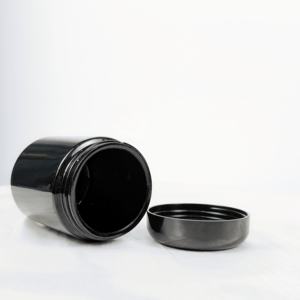 Juego de tarros de crema de vidrio violeta UV oscuro, botella de suplemento alimenticio a prueba de olor, tapa negra para embalaje, 50ml, 200ml, 250ml, flores secas de goma - Product Image 5