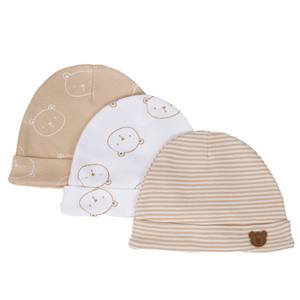 Lot de 3 Bonnets Bébé en Coton Bio de Qualité Supérieure, Couleur Unie, <span class=keywords><strong>pour</strong></span> 0-6 Mois, Utilisation Extérieure, Personnalisables, Chapeaux d'Été Nouveau-né et Nourrisson - Product Image 2