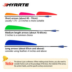 Custom-Länge 2/3/4/5 Zoll Befiederung mit mehrfarbigen Federn, geeignet für DIY Pfeils chäfte und Bogens chießen Zubehör. - Product Image 6