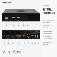 Ordinateur de bureau Sharerdp avec logo personnalisé, processeur Intel Core i5 11e génération 1135G7 11400H, 8 Go de RAM, 256 Go de stockage, boîtier mini PC H510 ITX pour serveur et jeux