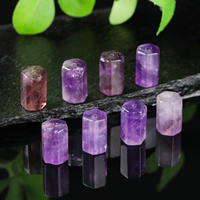 Perles en améthyste violette naturelle, cylindres de quartz facettés, pierres tubulaires lâches pour la création de bijoux bohèmes, bracelets empilables et projets DIY