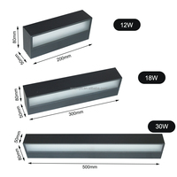 Applique murale d'extérieur à LED 30W, étanche, pour jardin, balcon, porte, tête de garage, applique murale à LED