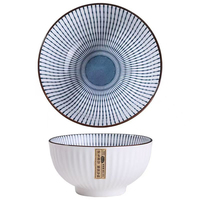 Bol à soupe en céramique robuste de style japonais en porcelaine avec de nombreuses couleurs Caractéristique jetable