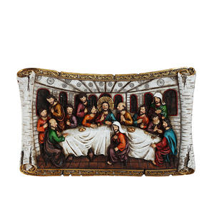 Escultura en Relieve de <span class=keywords><strong>la</strong></span> Última <span class=keywords><strong>Cena</strong></span>, Decoración Sagrada, Estatuas Religiosas, Artesanía Religiosa Navideña - Product Image 1