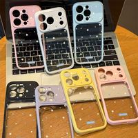 Coque de téléphone INS English Stars pour iPhone 17 18 Pro Max 16 15 11 – Coque arrière transparente en acrylique 2-en-1 de protection instantanée