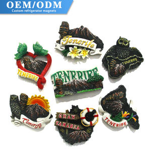 Aimant de réfrigérateur personnalisé en relief peint à la main, souvenir d'<span class=keywords><strong>Espagne</strong></span> en 3D, logo personnalisé, écologique, aimant de Tenerife - Product Image 5