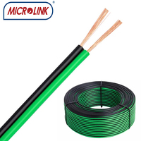 Câble audio stéréo MICROLINK, calibre 10 12 14 16 18 AWG CAT 3, rouge et noir, câble plat parallèle à 2 conducteurs, ruban flexible, CE